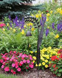Leaf Garden Stake With Bell
