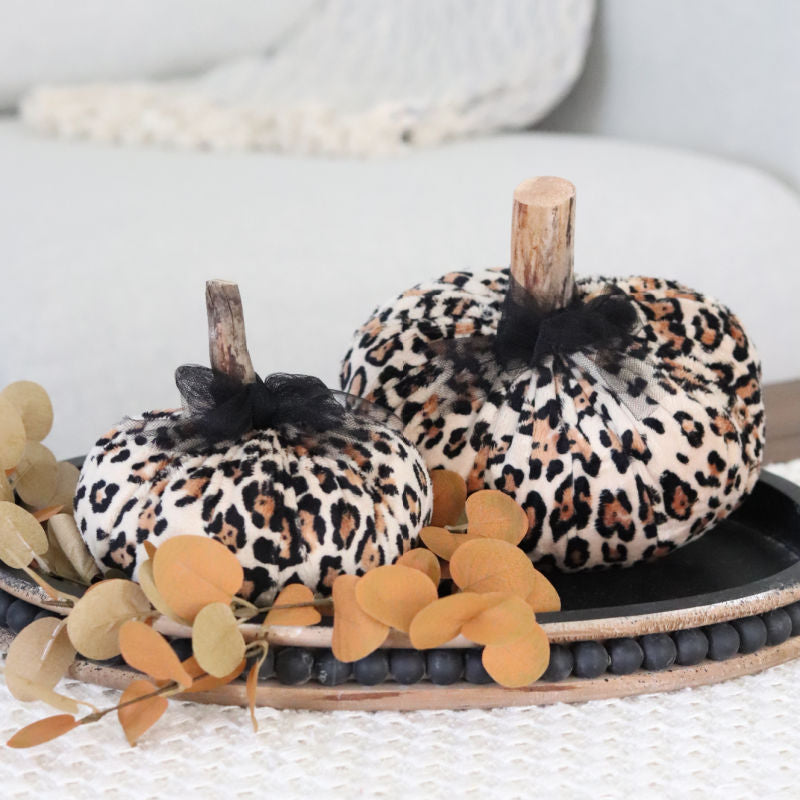 Leopard Print Fabric Pumpkin