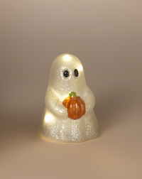 Lighted Hand-Blown Mercury Glass Ghosts