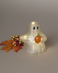 Lighted Hand-Blown Mercury Glass Ghosts