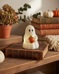 Lighted Hand-Blown Mercury Glass Ghosts