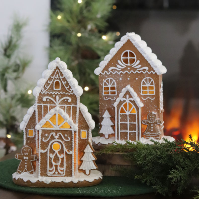 Light Up Resin Gingerbread House