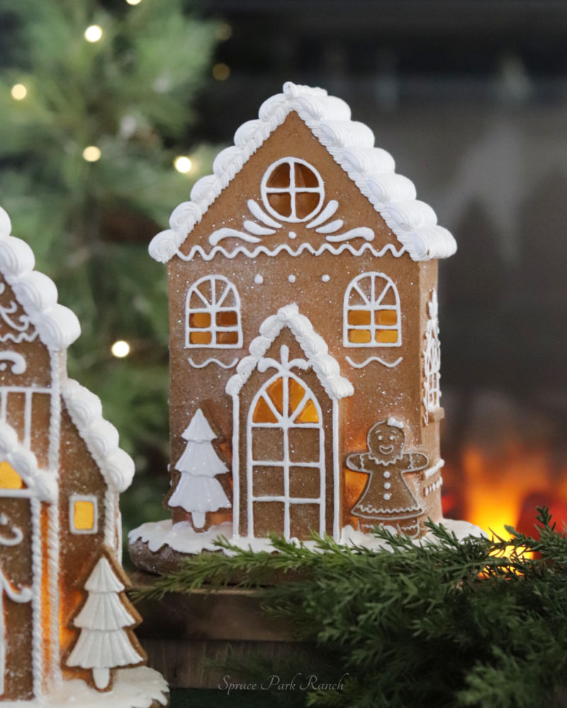 Light Up Resin Gingerbread House