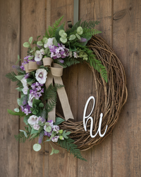 Hi Lilac and Lavender Fern Wreath