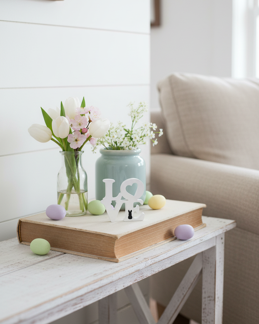 Love Cutout Sitter With Bunny