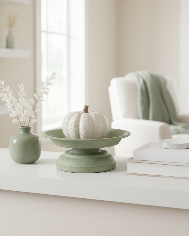 Sage Green Metal Tray