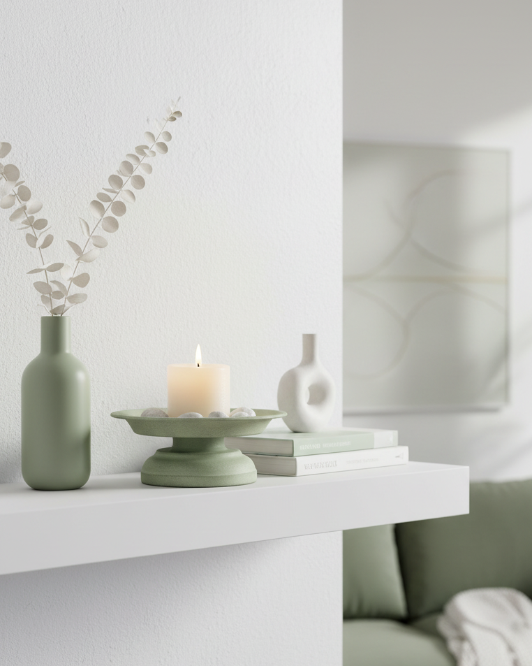 Sage Green Metal Tray