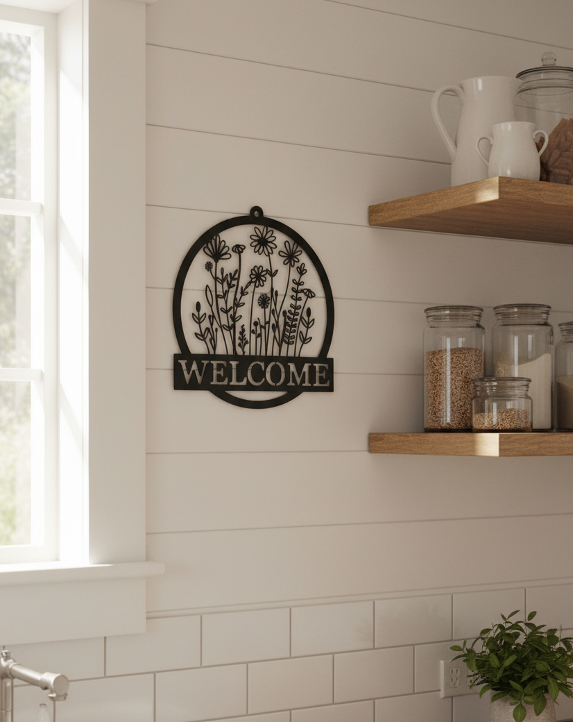 Welcome Wildflower Wall Hanger