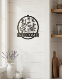 Welcome Wildflower Wall Hanger