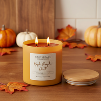 Crossroads Maple Pumpkin Donut Coloured Glass Jar Candle 14oz