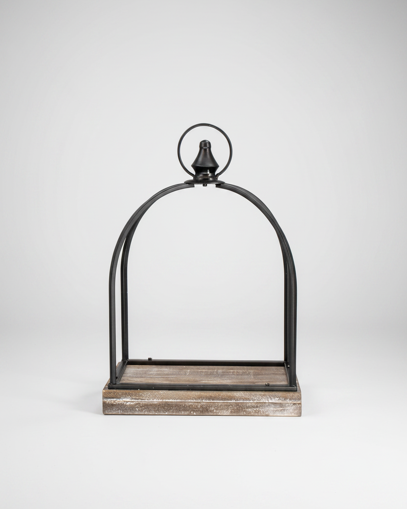 Metal and Wood Open Lantern With Final