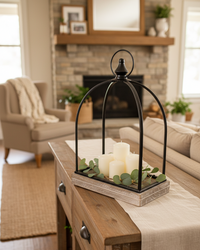 Metal and Wood Open Lantern With Final