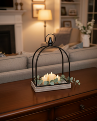 Metal and Wood Open Lantern With Final