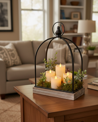 Metal and Wood Open Lantern With Final