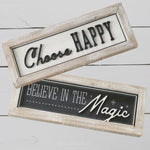 Reversible Magic and Happy Wood Sign