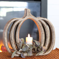 Mango Wood Pumpkin Cutout