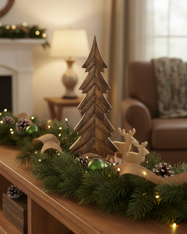 Dark Mango Wood Tree on Stand