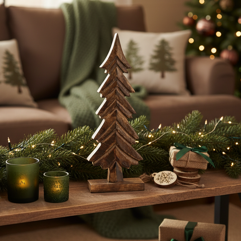 Dark Mango Wood Tree on Stand