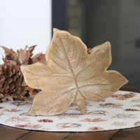 Wooden Maple Leaf Block