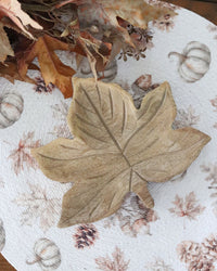 Wooden Maple Leaf Block