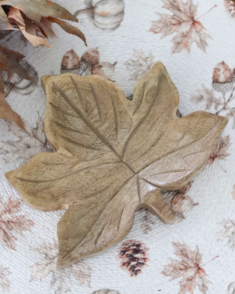 Wooden Maple Leaf Block