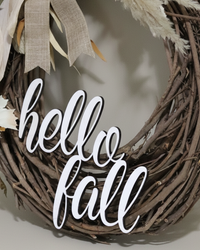 Hello Fall Maple and Husk Wreath
