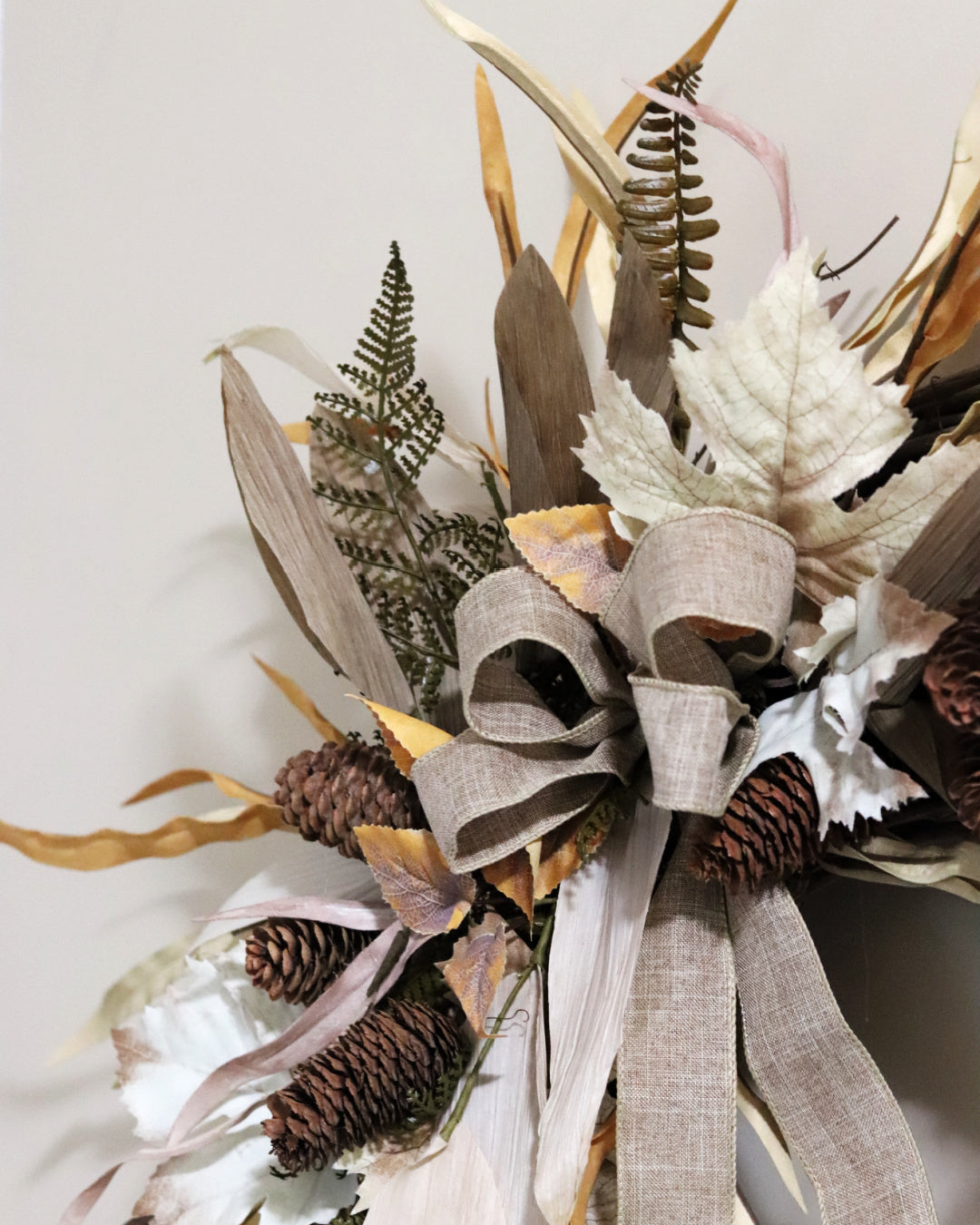 Hello Fall Maple and Husk Wreath