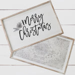 Reversible Merry Christmas and Persian Pattern Wood Sign