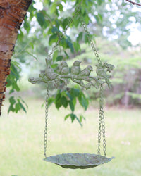 Metal Friendly Flock Hanging Bird Feeder