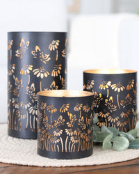 Decorative Iron Floral Cutout Candle Holder