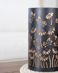 Decorative Iron Floral Cutout Candle Holder
