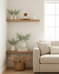 Cream Metal Daisy on Stand