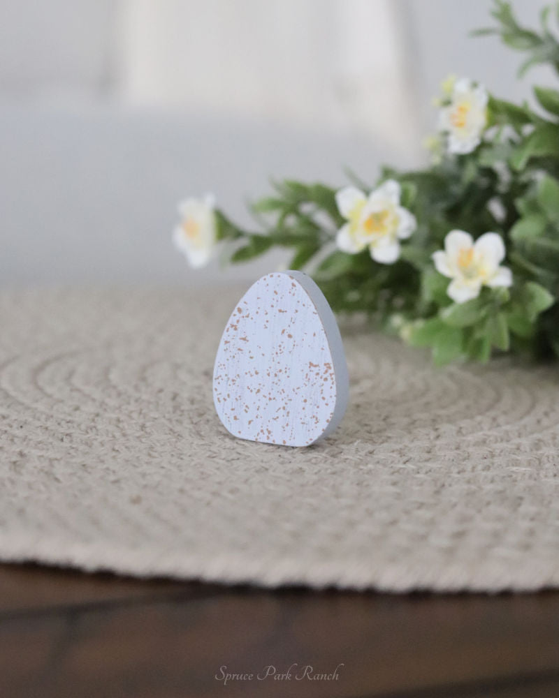 Mini Speckled Egg Wood Shape