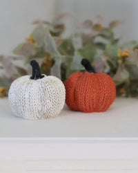 Resin Mini Knit Pumpkin