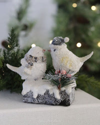 Motion Sensor Resin Winter Birds with Sound