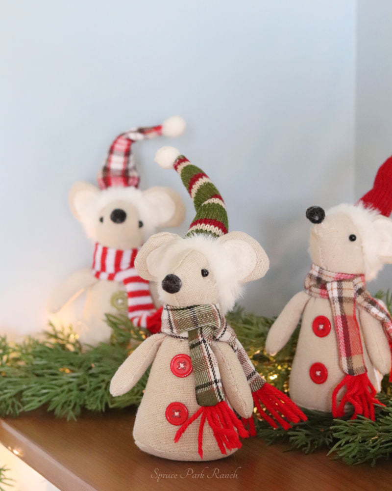 Plush Christmas Mice