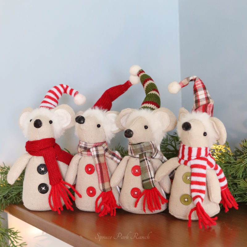 Plush Christmas Mice