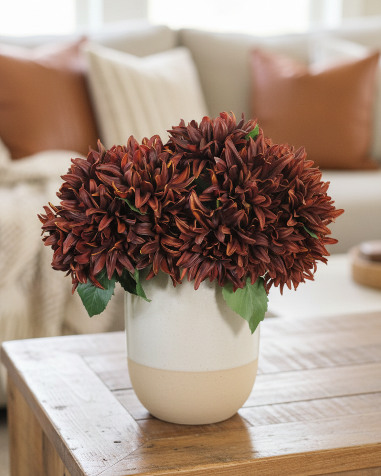 Mum Dark Rust Real Touch Bundle of 6