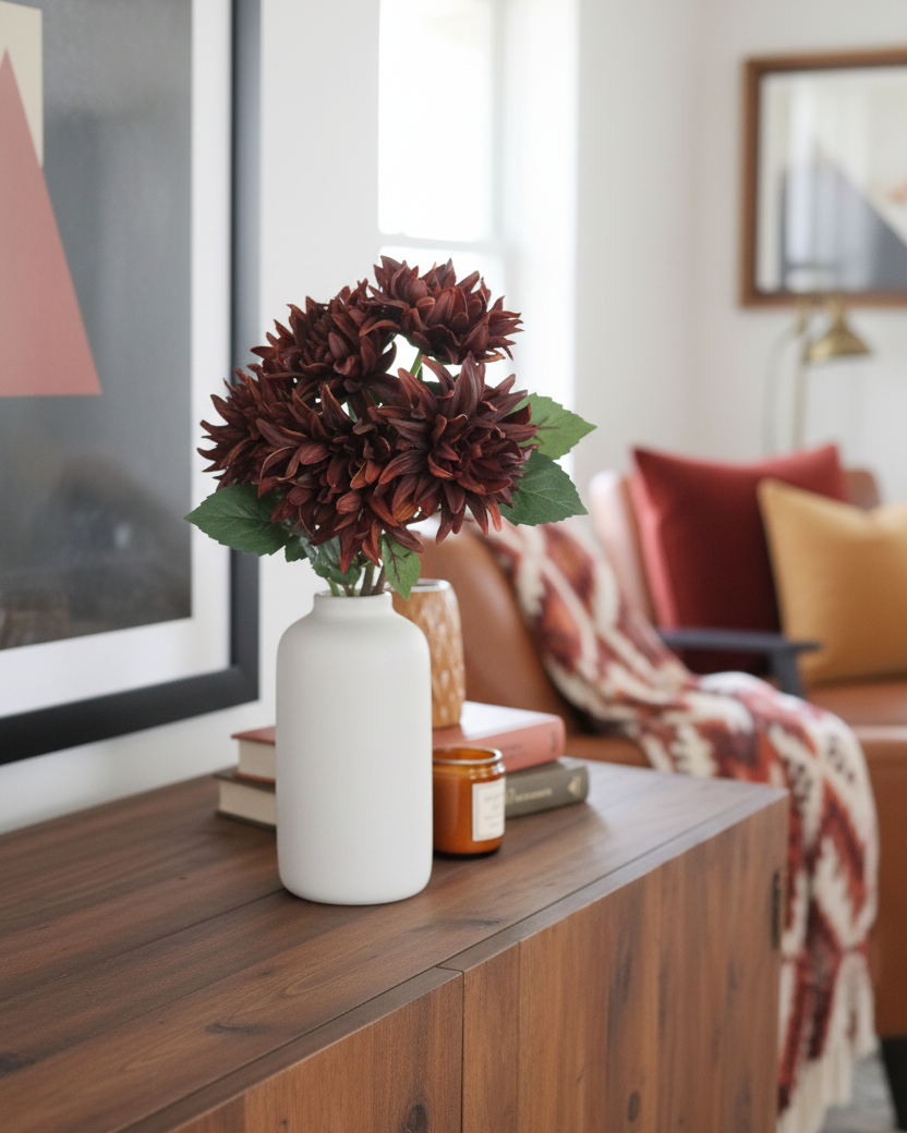 Mum Dark Rust Real Touch Bundle of 6