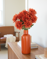 Mum Stem Orange Real Touch Large Bloom 26"