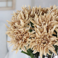 Mum Stem Tan Real Touch Large Bloom 26"