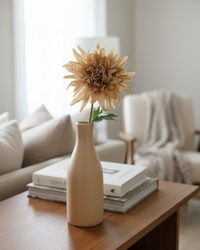 Mum Stem Tan Real Touch Large Bloom 26"