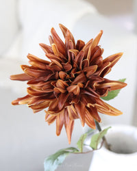 Mum Stem Brown Real Touch Large Bloom 26"