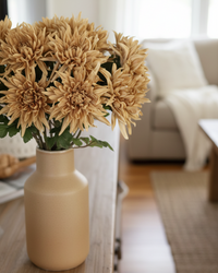 Mum Stem Tan Real Touch Large Bloom 26"