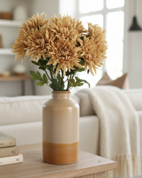Mum Stem Tan Real Touch Large Bloom 26"