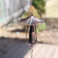 Metal Mushroom Rain Chain 102"L