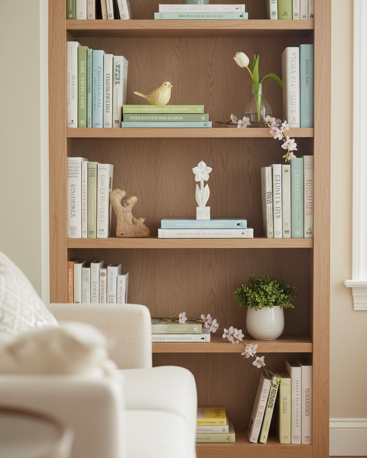 Distressed Wooden Narcissus on Block 7"H