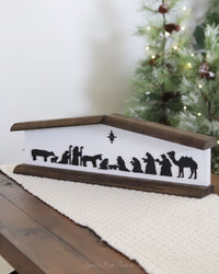Nativity Stable Table Top Wood Frame
