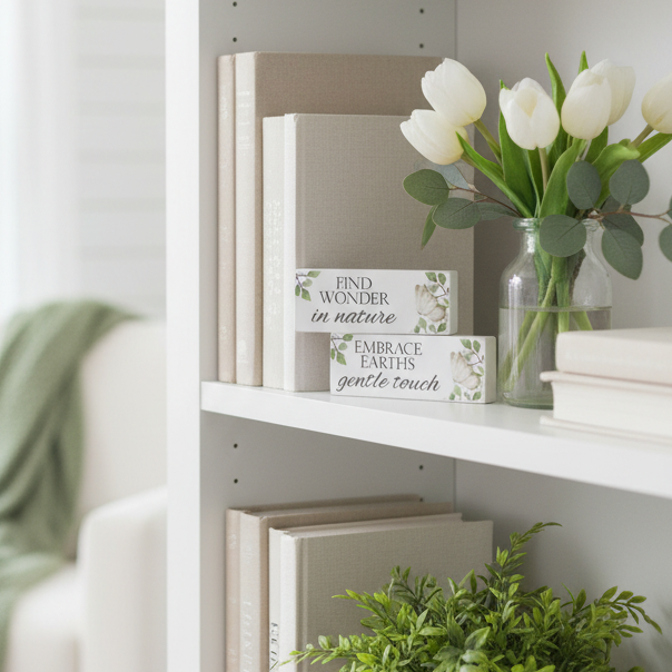 Nature Sentiment Mini Block With Butterfly