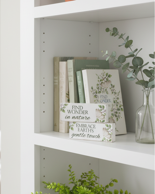 Nature Sentiment Mini Block With Butterfly